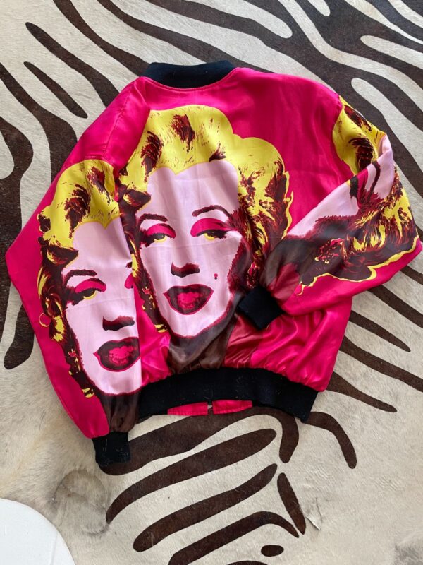 WOW! ALL OVER PRINT MARILYN MONROE SILKY BOMBER JACKET
