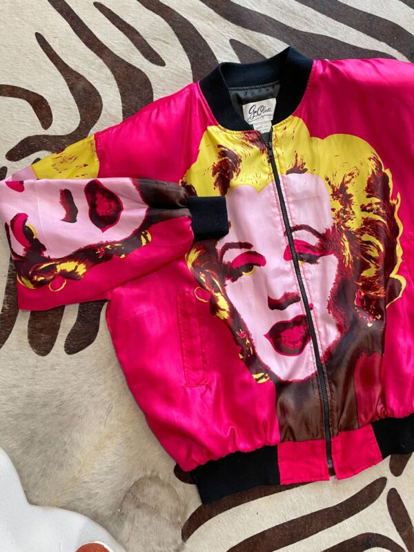 WOW! ALL OVER PRINT MARILYN MONROE SILKY BOMBER JACKET