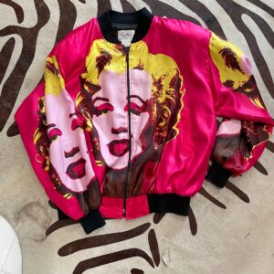 Photo detail:WOW! ALL OVER PRINT MARILYN MONROE SILKY BOMBER JACKET