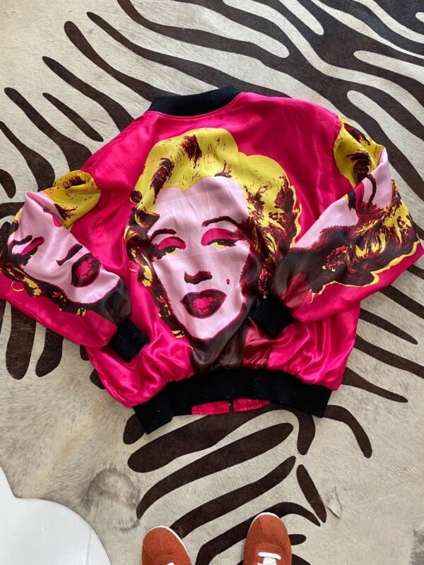 WOW! ALL OVER PRINT MARILYN MONROE SILKY BOMBER JACKET