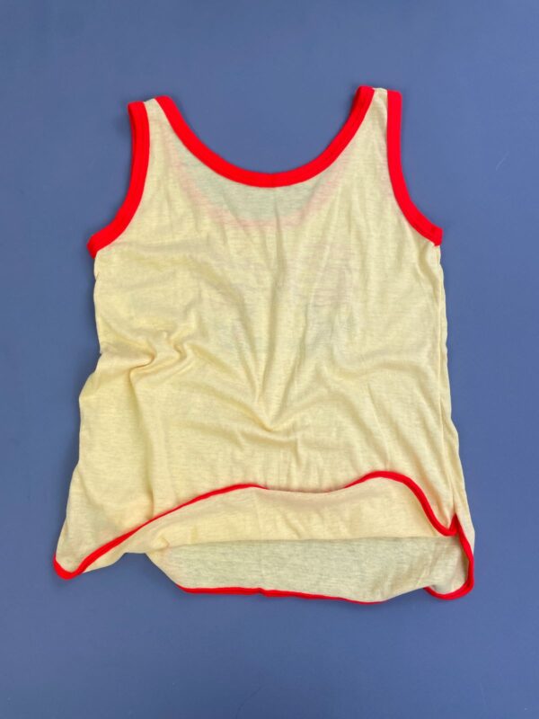 SOOO GOOD! 1970S SUPER SKATERS, FLYING ROLLER SKATES GRAPHIC NEON RINGER TANK