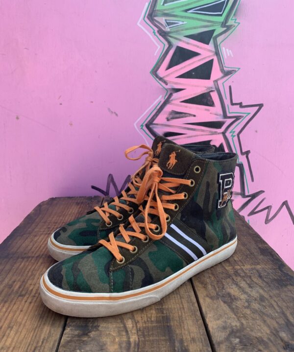SUEDE CAMOUFLAGE HIGH TOP SNEAKERS