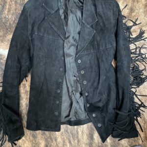 Photo detail:SUEDE FRINGE LEATHER JACKET TAPERED FIT, FULLY LINED, SNAP BUTTONS