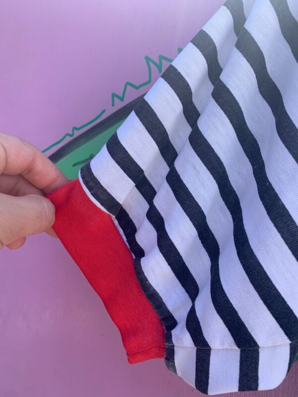 *AS-IS* SO CUTE! HORIZONTAL STRIPED COLOR BLOCK POCKET RINGER TEE