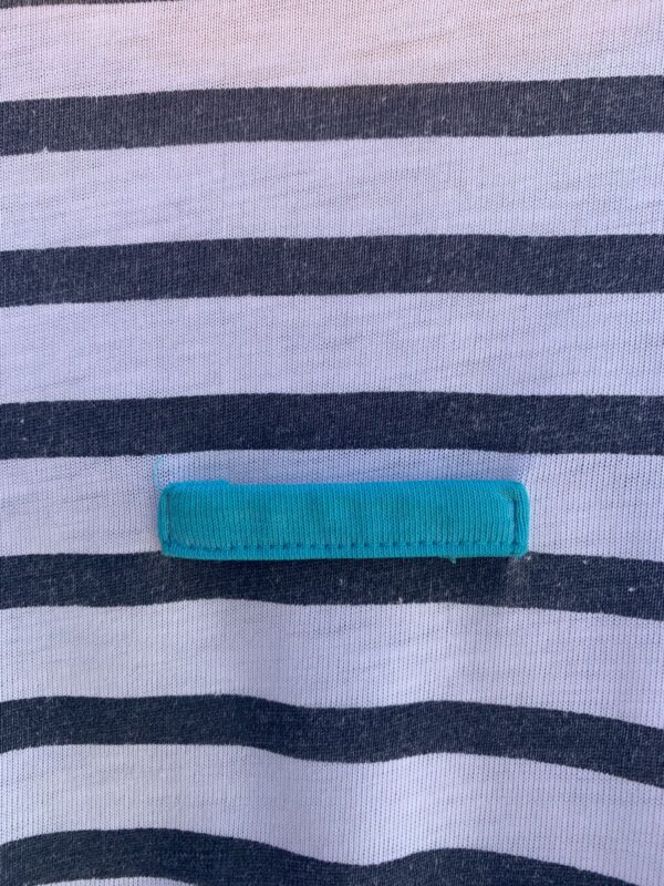 *AS-IS* SO CUTE! HORIZONTAL STRIPED COLOR BLOCK POCKET RINGER TEE