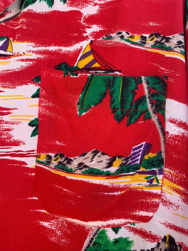 THE FABRIC!!! 1980S-90S CLASSIC TROPICAL PRINT RAYON HAWAIIAN SHIRT