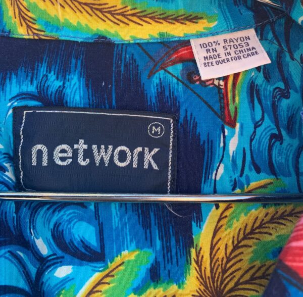 COOL 1980S-90S CLASSIC TROPICAL PRINT RAYON HAWAIIAN SHIRT