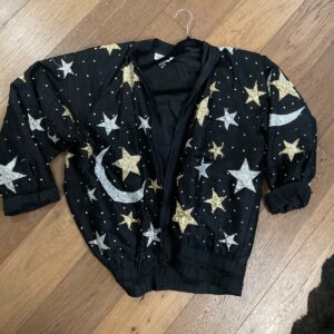 Photo detail:Oversized Modern Casual Jacket with Stars and Moon Design