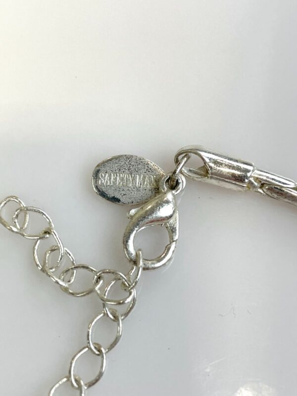 TUBULAR LINK CHAIN NECKLACE RHODIUM PLATED