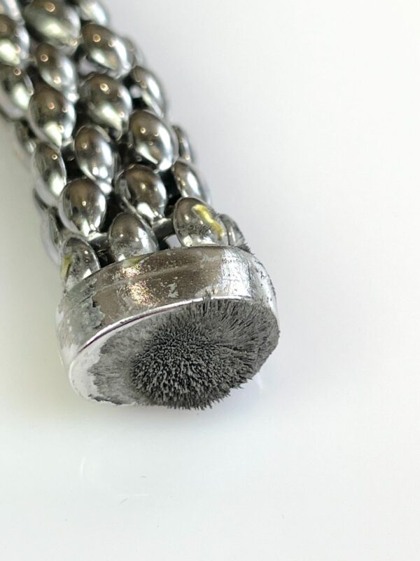 *AS-IS* BRAIDED CHAIN LINK BRACELET, JEWELED DIAMOND MOTIF, MAGNETIC CLOSURE