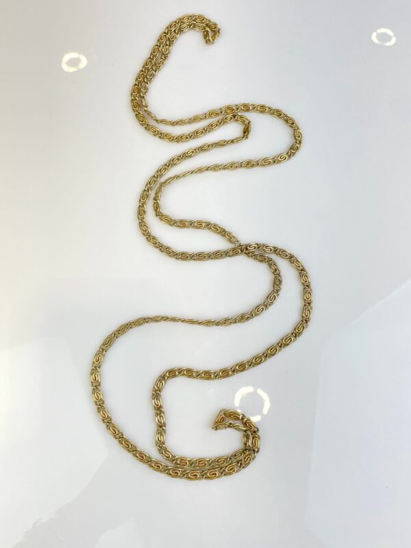 SUPER COOL! HEAVY COILED CHAIN LINK NECKLACE, SUPER LONG, TRIPLE WRAP