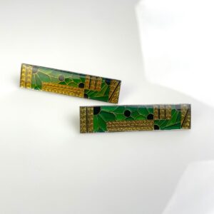 Photo detail:COOL FUNKY ENAMELED DECO DESIGN BROOCH PIN