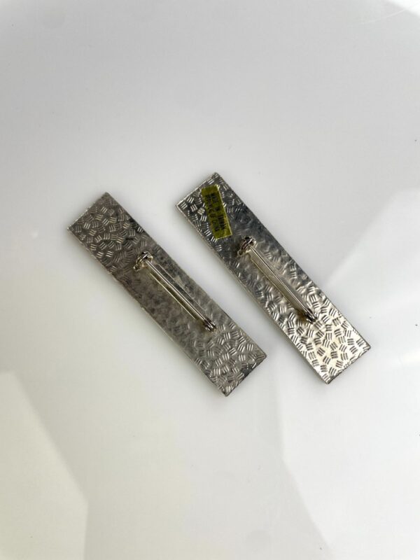 COOL FUNKY ENAMELED DECO DESIGN BROOCH PIN