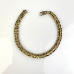 Photo detail:*AS-IS* GOLD PLATED HERRINGBONE CHAIN BRACELET