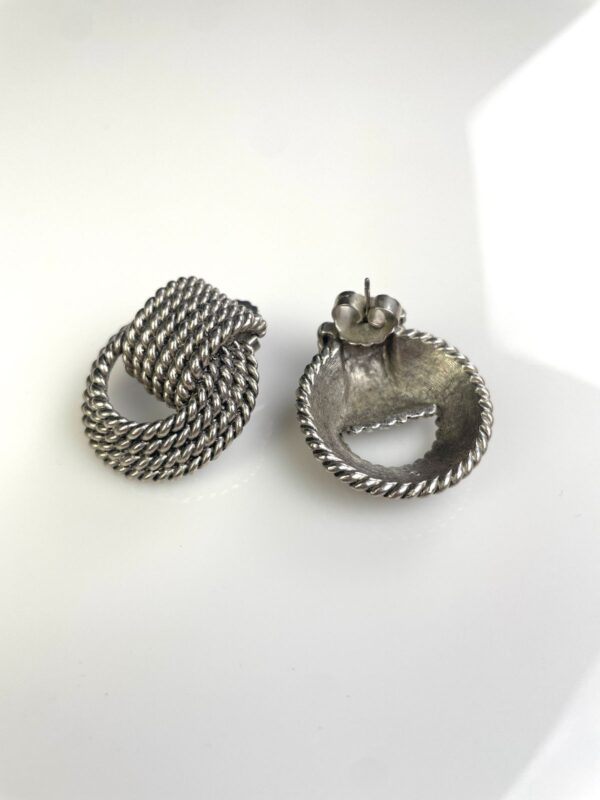 1980S-90S MOULDED NAUTICAL ROPE POST EARRINGS
