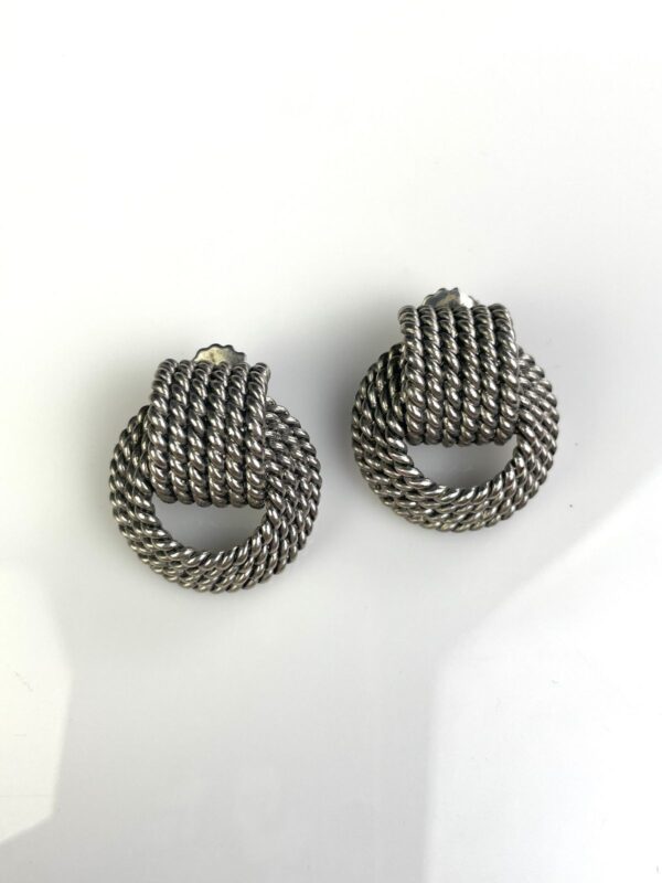 1980S-90S MOULDED NAUTICAL ROPE POST EARRINGS