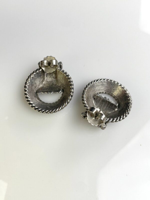 1980S-90S MOULDED NAUTICAL ROPE POST EARRINGS