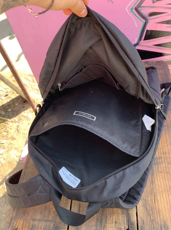 NYLON ROUNDED CHROME LOGO STANDARD BACKPACK