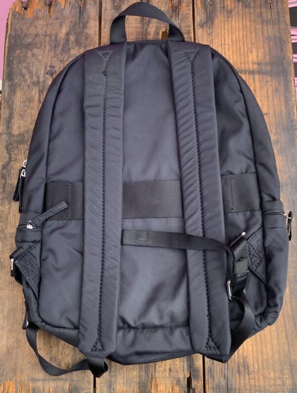 NYLON ROUNDED CHROME LOGO STANDARD BACKPACK