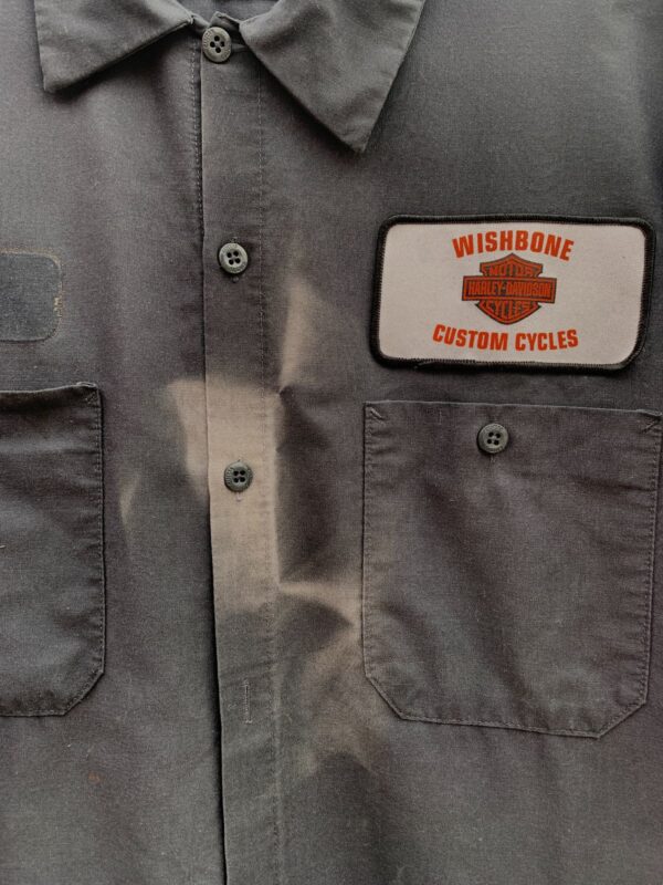 *AS-IS* WISHBONE CUSTOM CYCLES MECHANICS SHIRT - SUN FADED
