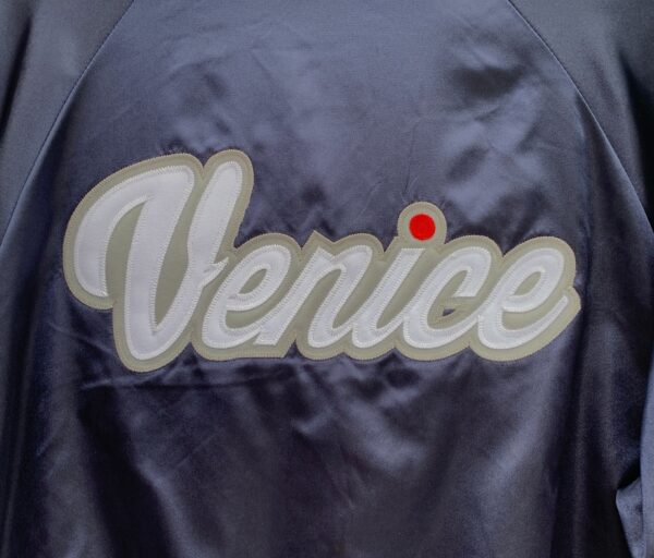 CUTE! VENICE HIGH SCHOOL EMBROIDERED SATIN BASEBALL JACKET