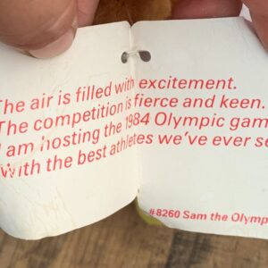 Photo detail:1984 LA SUMMER OLYMPICS SAM THE EAGLE STUFFED ANIMAL *DEADSTOCK W TAGS