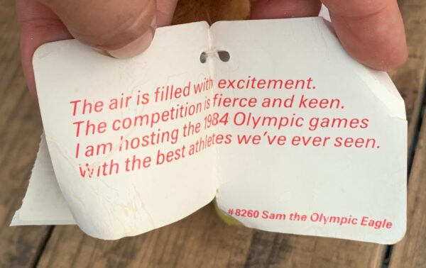 1984 LA SUMMER OLYMPICS SAM THE EAGLE STUFFED ANIMAL *DEADSTOCK W TAGS