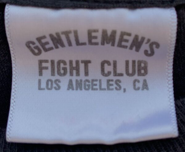 GENTLEMENS FIGHT CLUB LOS ANGELES CRACKLED GRAPHIC COTTON T-SHIRT