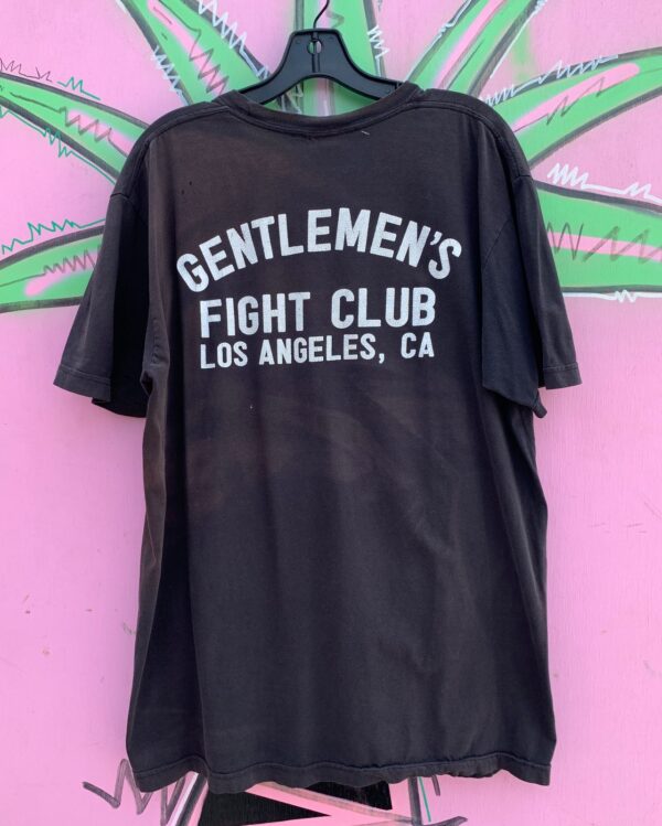 GENTLEMENS FIGHT CLUB LOS ANGELES CRACKLED GRAPHIC COTTON T-SHIRT