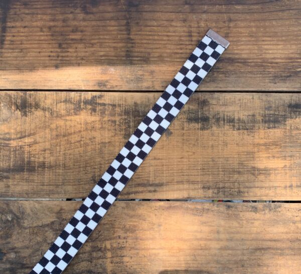 BASIC COTTON CANVAS CHECKERED PRINTED BELT