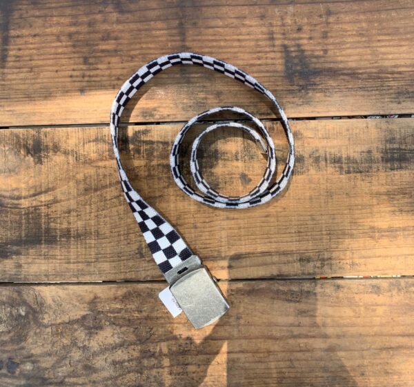 BASIC COTTON CANVAS CHECKERED PRINTED BELT