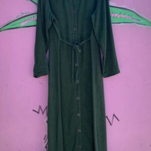 Photo detail:SLINK TWILL FAINT FLORAL PRINT LONG SLEEVE FULLY BUTTON UP MAXI DRESS