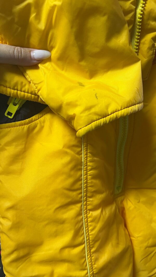 1970S TWO PIECE SUSPENDER SNOW BIB AND ZIP UP PUFFER JACKET