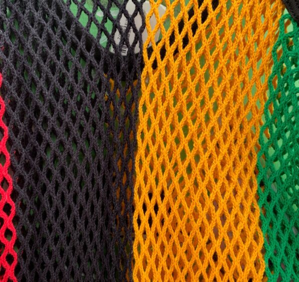 CUTE! RASTA COLORED NETTED CROPPED TANK TOP!
