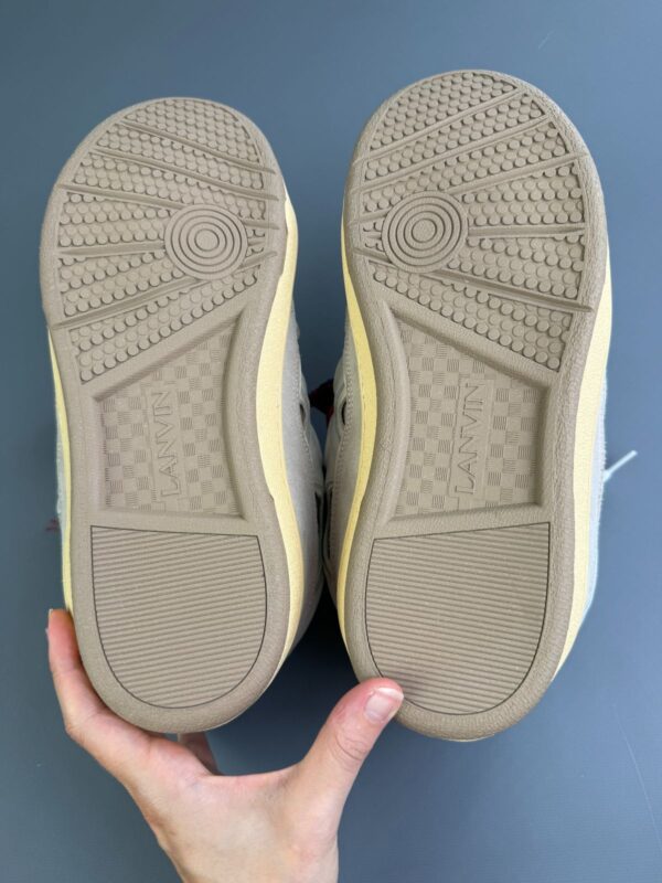 LEATHER CURB SKATE OVERSIZE LACE SHOES