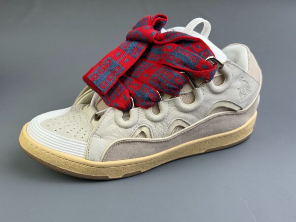 LEATHER CURB SKATE OVERSIZE LACE SHOES