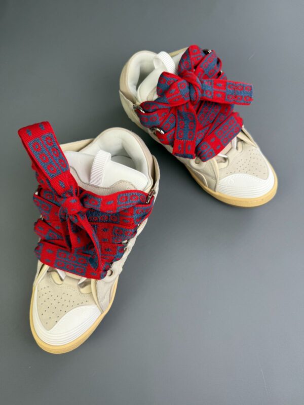 LEATHER CURB SKATE OVERSIZE LACE SHOES