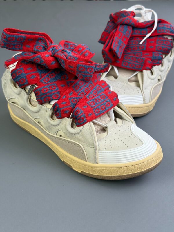 LEATHER CURB SKATE OVERSIZE LACE SHOES