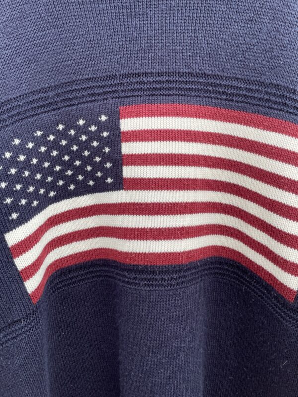 AS-IS 1990S MADE IN USA RALPH LAUREN AMERICAN FLAG KNIT TURTLENECK SWEATER