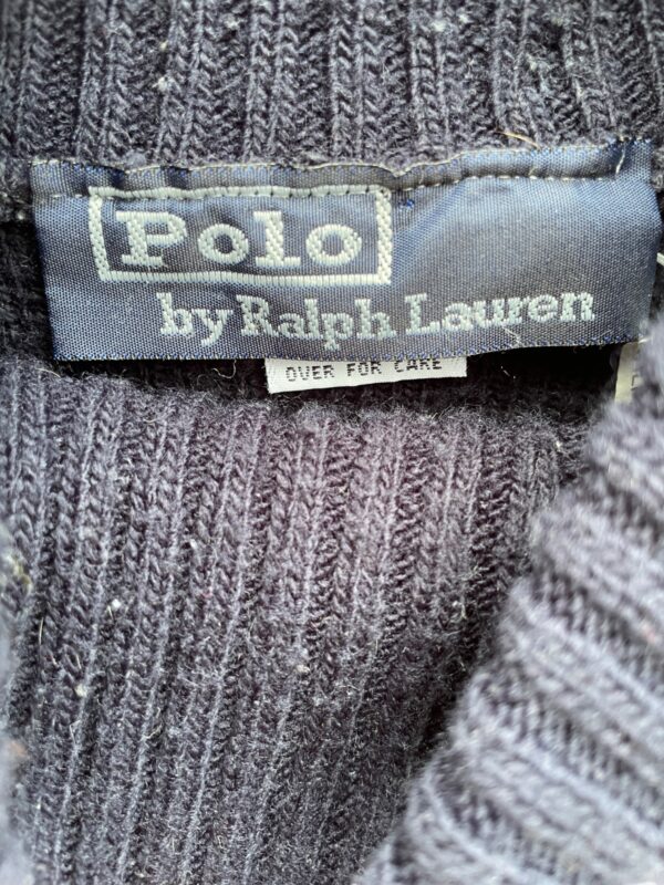 AS-IS 1990S MADE IN USA RALPH LAUREN AMERICAN FLAG KNIT TURTLENECK SWEATER