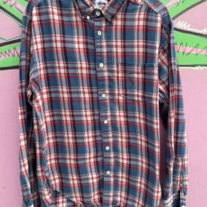 Photo detail:100% COTTON PLAID LONG SLEEVE FLANNEL SHIRT