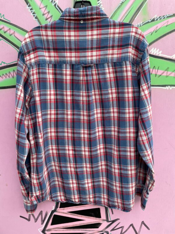 100% COTTON PLAID LONG SLEEVE FLANNEL SHIRT