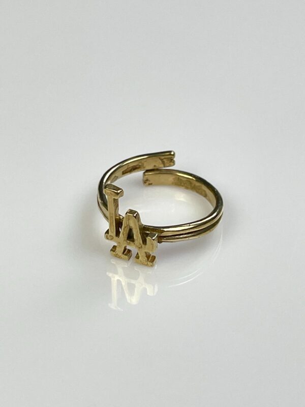 *HANDMADE IN LA* LADOUBLE WRAP SHANK POLISHED ANTIQUE BRASS ADJUSTABLE RING