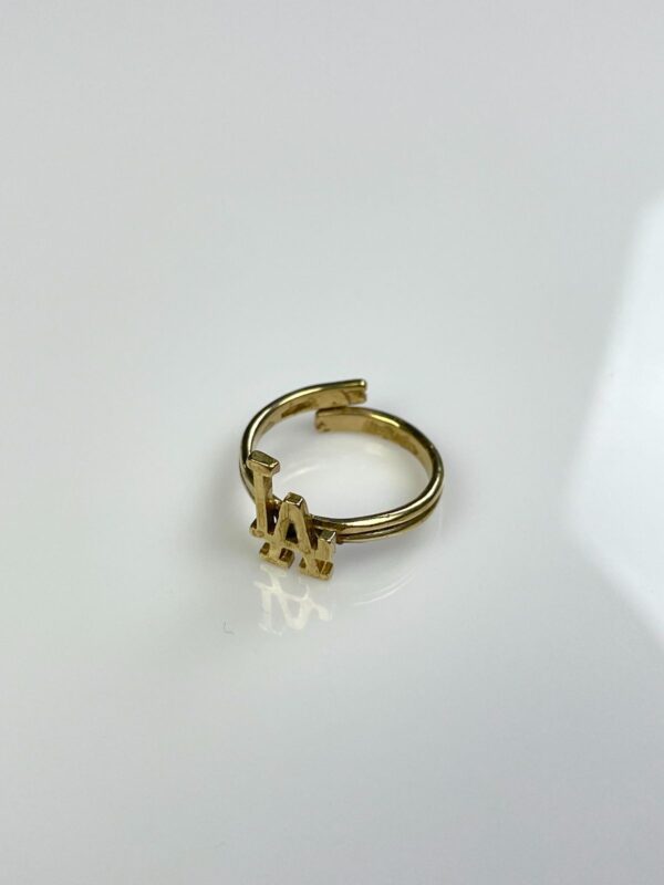 *HANDMADE IN LA* LADOUBLE WRAP SHANK POLISHED ANTIQUE BRASS ADJUSTABLE RING