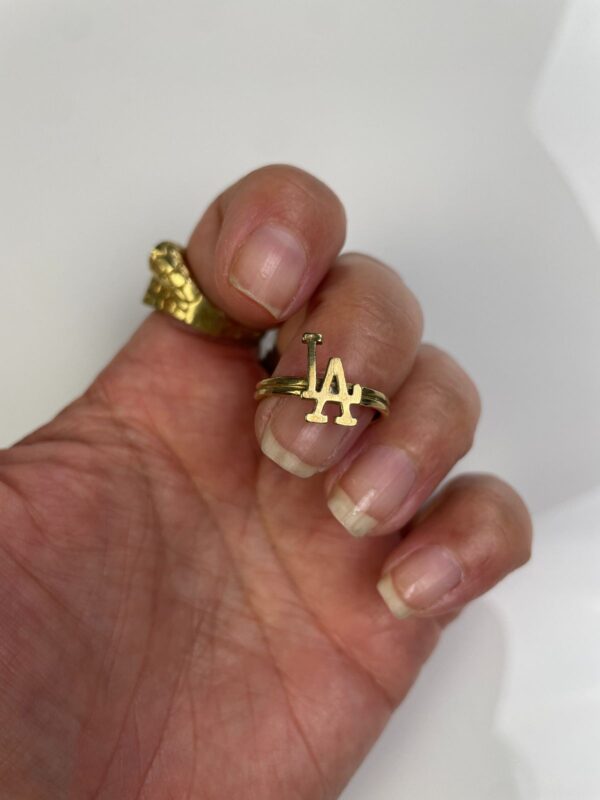 *HANDMADE IN LA* LADOUBLE WRAP SHANK POLISHED ANTIQUE BRASS ADJUSTABLE RING