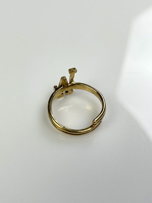 *HANDMADE IN LA* LADOUBLE WRAP SHANK POLISHED ANTIQUE BRASS ADJUSTABLE RING