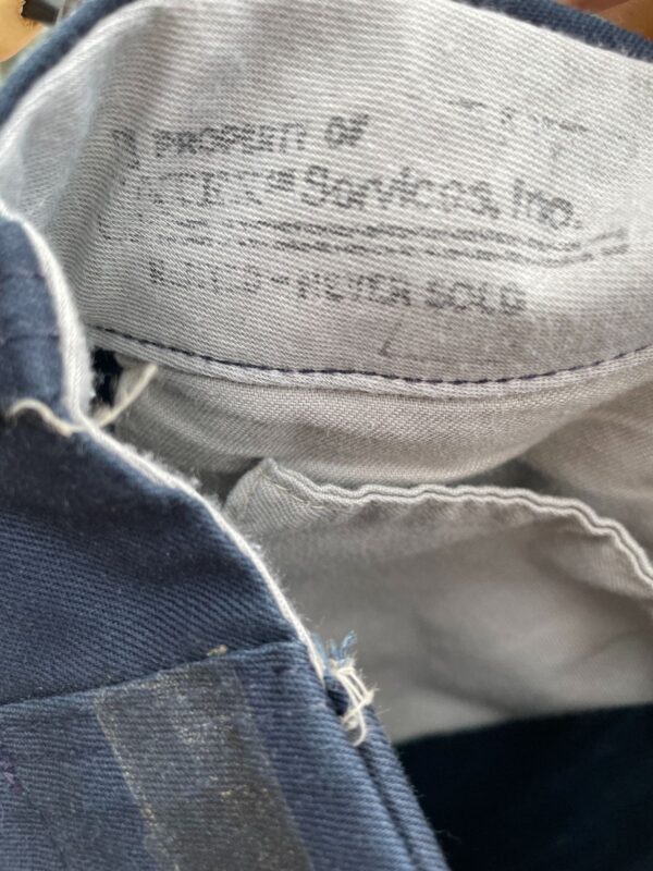 AS-IS RETRO UNIFORM WORK PANTS FRONT WELT POCKETS SCOVILL ZIPPER PULL