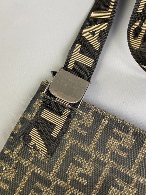 FENDI ZUCCA MONOGRAM MESSENGER PURSE