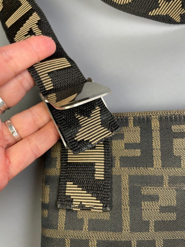 FENDI ZUCCA MONOGRAM MESSENGER PURSE