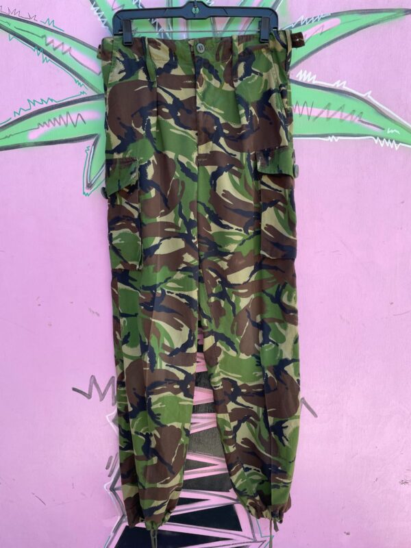 SUPER SOFT! BRITISH MILITARY WOODLAND CAMO TROUSERS UNIQUE DRAWSTRING - NATO BADGE